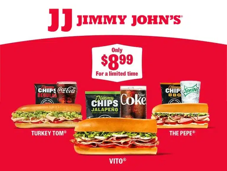 Jimmy John's $8.99 Meal Deal Extended to August 2nd, 2026